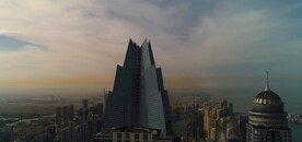 高清航拍鸟瞰迪拜城市建筑风光