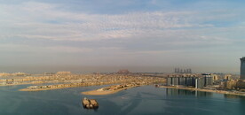 高清航拍鸟瞰迪拜城市建筑风光