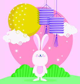 ai矢量卡通中秋背景