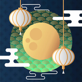 ai矢量新中式中秋背景