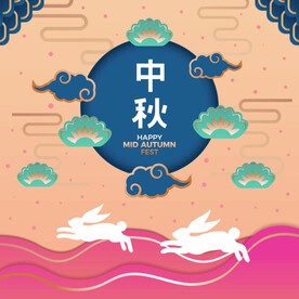 ai矢量新中式中秋背景