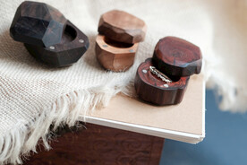 手工木头戒指盒