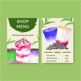 ai矢量撞色奶茶背景