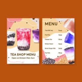 ai矢量清新奶茶背景