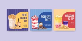 ai矢量简约奶茶背景