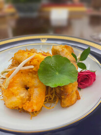 西餐椒盐虾烤冷面