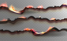 燃烧的纸条火焰素材