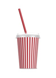 插入吸管的可乐杯子素材