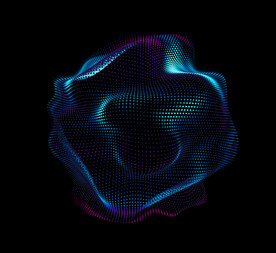 蓝色抽象粒子素材