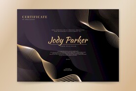 时尚曲线金箔线条名片