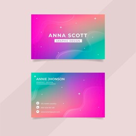时尚霓虹灯风渐变名片