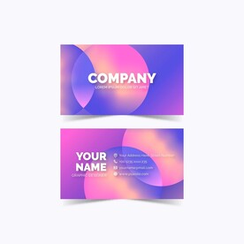 时尚色彩渐变名片素材