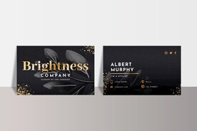 欧美金色花纹企业名片素材