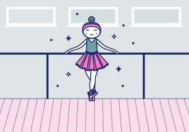 ai矢量儿童芭蕾舞