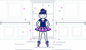 ai矢量卡通儿童芭蕾