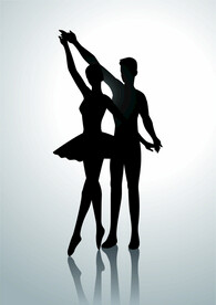 ai矢量双人舞蹈剪影