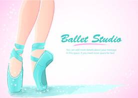 ai矢量唯美芭蕾背景