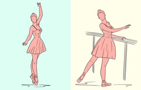 ai矢量芭蕾舞蹈人物