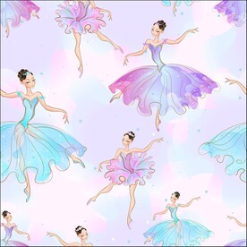 ai矢量卡通芭蕾舞图案