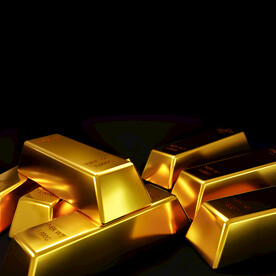 黄金金条高清摄影图片