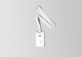 白色绳子工作证工牌办公用品样机