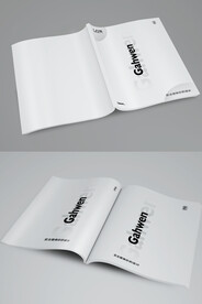 灰色简约大气画册样机