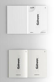 简约画册展开书本样机