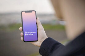 手持手机样机模板