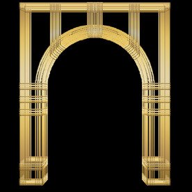 金色婚礼拱门