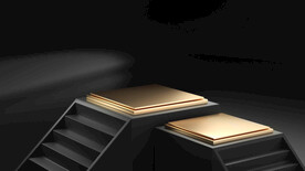 简约几何黑金展台