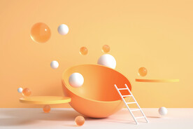 简约创意悬浮展台背景