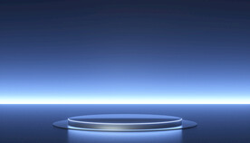 简约霓虹科技展台