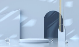 蓝色光影电商展台