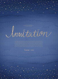 蓝色空间金色点缀点点星光海报