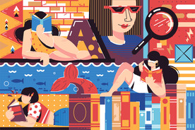 矢量几何扁平风插画