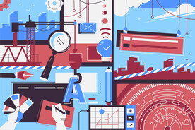 矢量几何扁平风插画