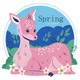 绿色自然植物插画