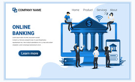 互联网扁平人物插画