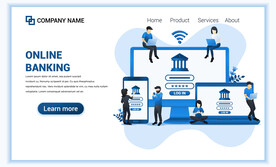 互联网扁平人物插画