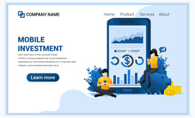 互联网扁平人物插画