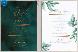 高档水彩邀请函