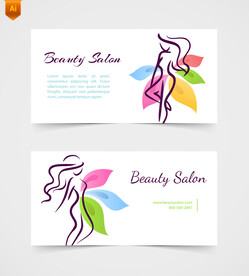 女性产品名片模板