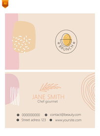 蛋糕店铺名片模板