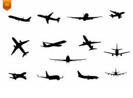 飞机剪影