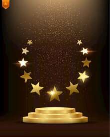 金色颁奖台