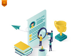 营销办公职场插画