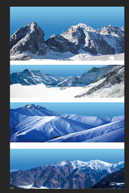 雪山抠图素材