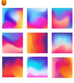 彩色渐变矢量素材