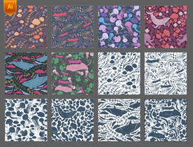 手绘海洋主题图案