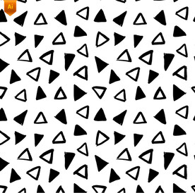 手绘简约三角图案